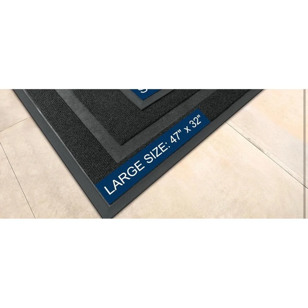 OLANLY 2-Pack Front Door Mats Indoor Outdoor Entrance 47x24
